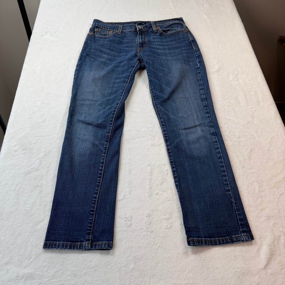 Levi's 513 Boyfriend Jeans Womens Size‎ 5 Blue Good Medium Wash Stretch Denim